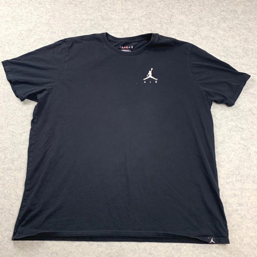 Jordan‎ T-Shirt Mens 2XL Black Standard Fit Cotton Jumpman Air AH5296-010